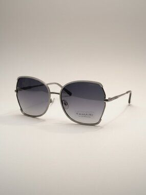 Tahari Oversized Silver&Blue Tone Sunglasses – Blue Gradient Lenses – Brand New